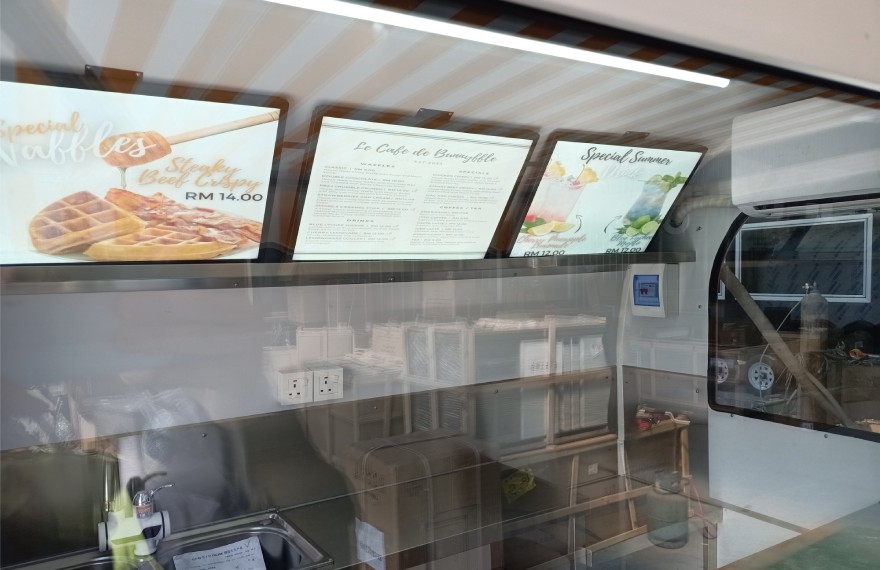 waffle food kiosk interior design